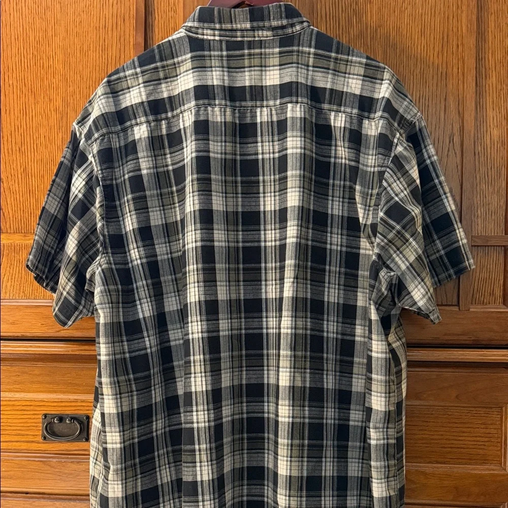 Dickies Casual Plaid Button Down Shirt Relaxed Fit Lightweight Short Sleeve - Picture 6 of 6